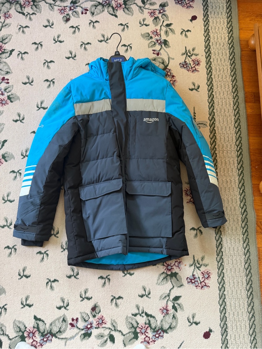 Amazon Blue and Gray Insulated Winter Jacket